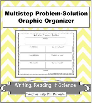 Preview of FREE Multistep Problem Solution Graphic Organizer For Writing, Reading & Science