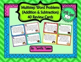 Multistep Word Problem Task Cards - Addition and Subtracti