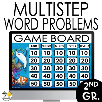 Preview of Multistep Word Problems Game Show: An Editable Addition and Subtraction Game