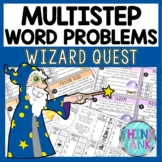 Multistep Word Problems Math Quest Game - Whole Numbers