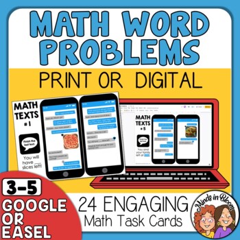 Preview of Engaging Multistep Word Problems All Operations  Math Story Problems