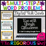 Multistep Word Problems Task Cards | Digital Google Forms 