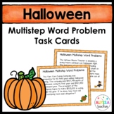 Multistep Word Problems Task Cards {Halloween Math}