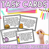 Multistep Word Problems Task Cards SCOOT Math Center Operations