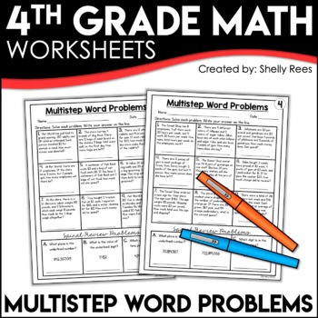 Preview of Multistep Word Problems Worksheets
