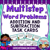 Multistep Addition and Subtraction Word Problem Task Cards