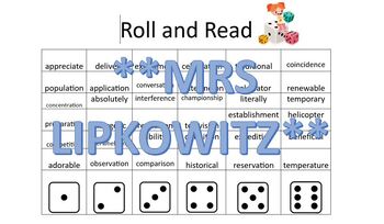 Preview of Multisyllabic Games- Editable