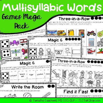 Preview of Multisyllabic Games Mega Pack