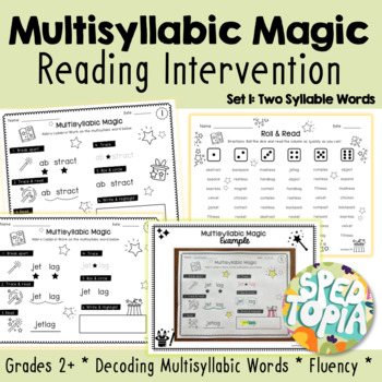 Preview of Multisyllabic Magic Set 1: Decoding Reading Intervention