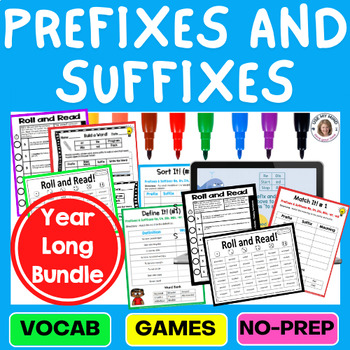 Preview of Prefix and Suffix Games - Decoding Multisyllabic Words - Bundle of Activities