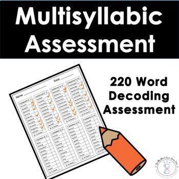 Preview of Multisyllabic Word Lists - Progress Monitoring - Baseline Decoding Assessment