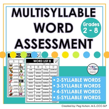 Preview of Multisyllabic Word Lists for Assessment in Speech Therapy for Grades 2-8