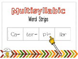 Multisyllabic Word Strips