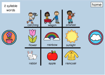 5 Syllable Tic Tac Toe