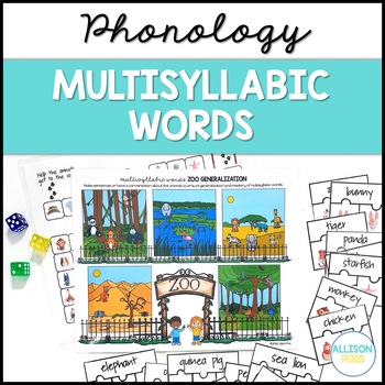 Preview of Multisyllabic Words - Games and Activities for Speech Therapy