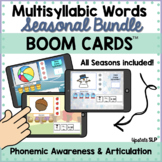 Multisyllabic Words Articulation Boom Card Bundle for Spee