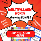 Multisyllabic Words BUNDLE for 3rd, 4th, and 5th Grade Gam