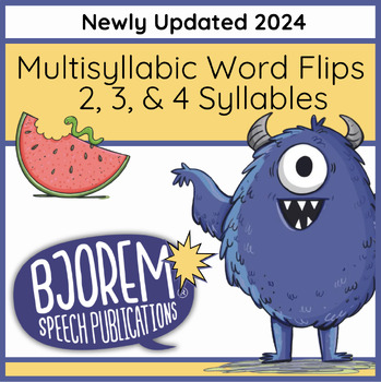 Preview of Multisyllabic Word Flips Boom Card™