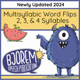 Multisyllabic Word Flips Boom Card™