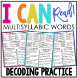 Multisyllabic Words Decoding Drills | Real and Nonsense Wo