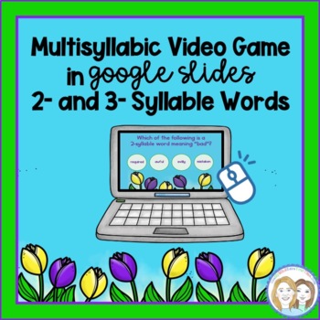 Preview of Multisyllabic Words Game with Worksheet Decoding Word Games