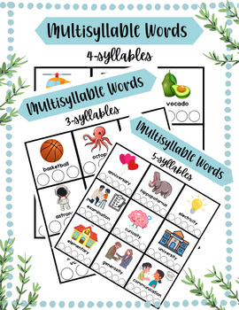 Preview of Multisyllabic Words Speech Cards