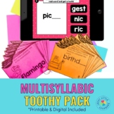 Multisyllabic Words Toothy® Pack | Printable and Digital Games