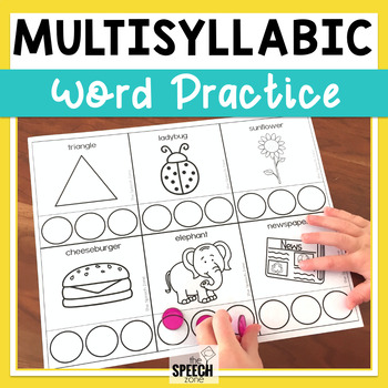 Preview of Multisyllabic Words Worksheets and Pacing Cards