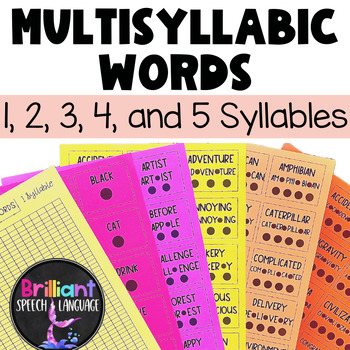 speech therapy multisyllabic words goal