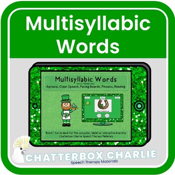 Preview of Multisyllabic Words for St. Patrick's Day Boom Cards