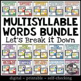 Multisyllable Word Cards Bundle