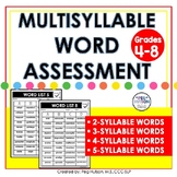 Multisyllable Word Lists for Assessment