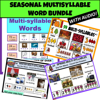 Preview of Multisyllables Seasonal Bundle