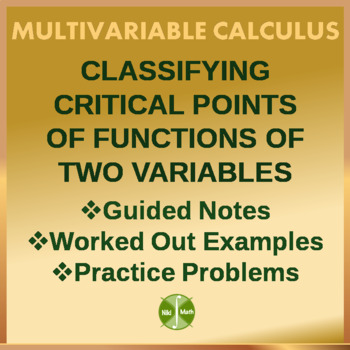 Preview of Multivariable Calculus-Classifying Critical Points of Functions of Two Variables