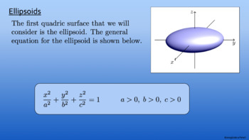 Calculus III - Quadric Surfaces