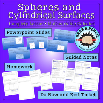 Preview of Multivariable Calculus: Spheres and Cylindrical Surfaces Complete Lesson