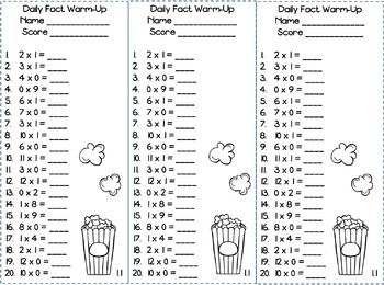 daily multiplication practice by forever in third grade tpt