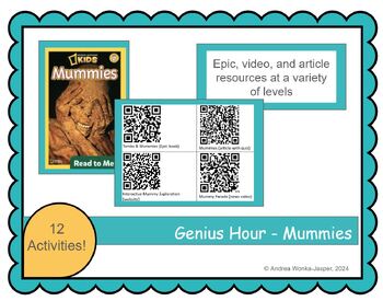 Preview of Mummies - Genius Hour resources and activity ideas