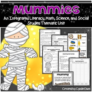 Preview of Mummies Thematic Unit Integrated Unit