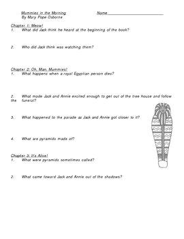 Preview of Mummies in the Morning (Magic Tree House) Study Guide