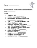 Mummification Guided Notes
