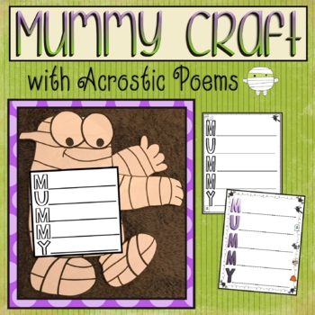 Preview of Mummy Craft with Acrostic Poem