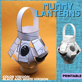 Mummy Lantern Craft, Printable Letter M Craft, Halloween, 