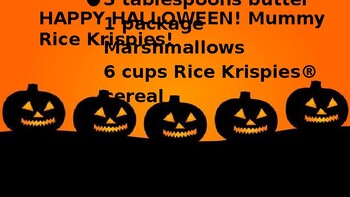 Preview of Mummy Rice Krispie Treats