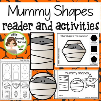 Preview of Mummy Shapes Emergent Reader and Shape Recognition Activities