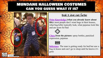 Preview of Mundane Halloween Inferencing Activity