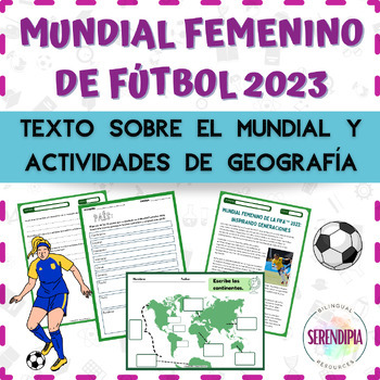 Preview of Mundial de Fútbol Femenino 2023 || TEXTO CON PREGUNTAS + GEOGRAFÍA || PACK 3