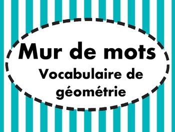 Preview of Mur de mots - Géométrie