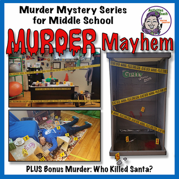 Preview of Murder Mysteries for Middle School: Murder Mayhem Bundle with Bonus Mystery