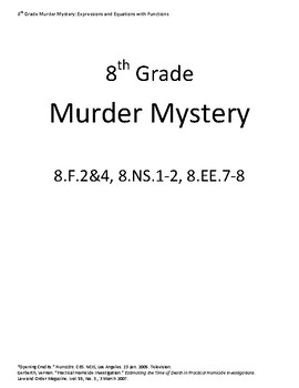 Preview of Murder Mystery (Equations and Functions)